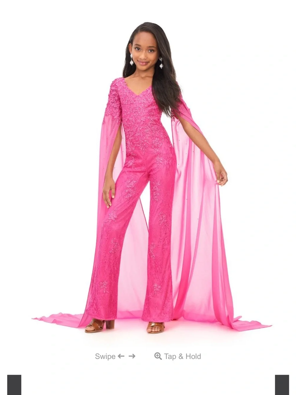 Ashley Lauren hot pink girls fun fashion jumpsuit